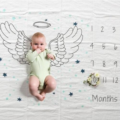 NEW BABY Blanket Diameter 120*150CM Milestone Blanket As Month To Month Photography Props Newborn Photography Props AKX05