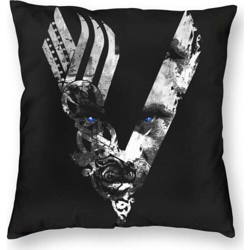 Ragnar Vikings Pillowcase Decoration Odin Valhalla Viking Cushions Throw Pillow for Sofa Polyester Double-sided Printing Unique