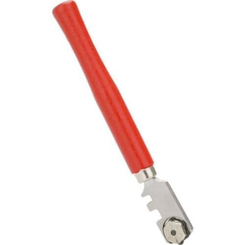 Professional Glass Tile Cutter Hand Tool Portable Window Craft 130mm Diamond Tipped Glass Knife Tool Round Flat Cutting Tool