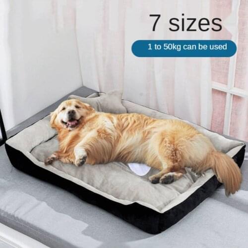 S-3XL) Large Pet Cat Dog Bed 8Colors Warm Cozy Dog House Soft Fleece Nest Dog Baskets House Mat Autumn Winter Waterproof Kennel