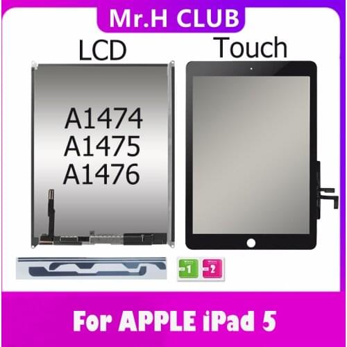 Touch + LCD High Quality Hor iPad Air 1 Touch Screen for iPad 5 A1474 A1475 A1476 Screen Touch Panel Digitizer Assembly