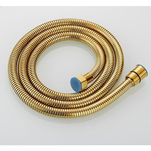 Gold color 2 meters 78.7" Length Hose Stainless Steel 1/2 Inch Bath Shower Flexible Hose Pipe Fitting Bathroom Product