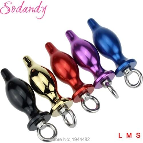 SODANDY Solid Metal Butt Massager Anal Plug Top Quality Sex Toys Aluminium Alloy Anal Beads Sex Product For Man And Women