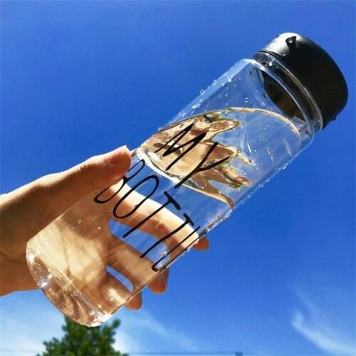 Sport Water Bottle Leak Proof Travel Mugs Portable Fitness Transparent Water Jug for Outdoor Camping can CSV
