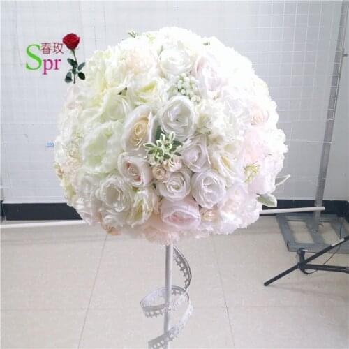 SPR wedding table center flower ball road lead artificial flore centerpiece wedding backdrop flower decoration
