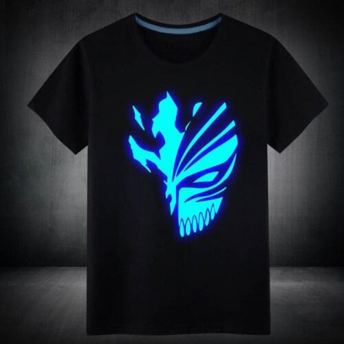 Bleach Luminous T-Shirt Anime short-sleeve o-neck men Tshirt Fashion Women Men cool Cotton Tees Tops