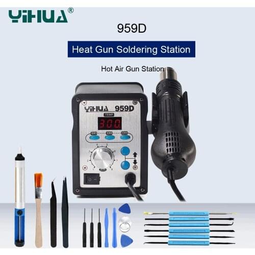 YIHUA Anti-Static LED Digital Display Hot Air Rework Station SMD Soldering Station Constant Temperature Heat Gun Repair Tools