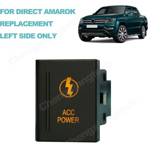 12V 3A Orange Led ON OFF ACC POWER Car Push Dash Button Switch for VW Volkswagen Amarok Switch Wiring Set , Left Side