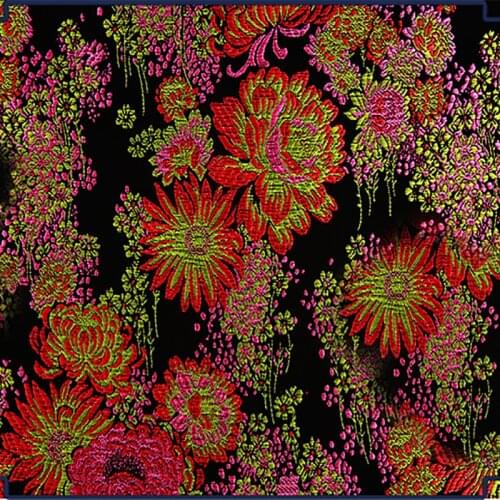 HLQON Metallic Jacquard Brocade Fabric for DIY dress,clothing,bedding,bag,curtain table cloth patchwork upholstery home decor