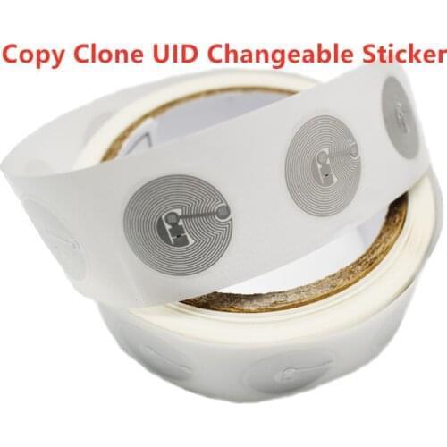 1/5/10Pcs UID Changeable Stickers Wet Inlay RFID Tags Block 0 Rewritable 13.56Mhz Proximity Cards Key Writable Copy Clone