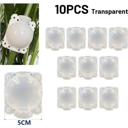10pcs Plant Rooting Equipment High Pressure Propagation Ball Garden Graft Box Root Growing Box 5cm 8cm Transparent