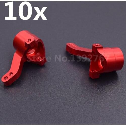 10Pcs RC Car HPI Aluminum Alloy CNC Steering Hub Carrier(L/R)(Al.) For 1/10 Scale Models BULLET3.0 ST/MT/WR8 Remote Control Car