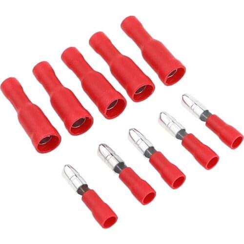 100pcs Assorted Female Male Bullet Butt Connector Insulated Crimp Wire Terminals for 22~10AWG