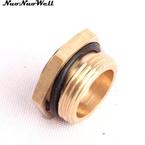 2pcs NuoNuoWell M22 to M14 Thread 100% Brass Connector for Garden Irrigation Watering Valve Water Gun Adapter Hose Fittings
