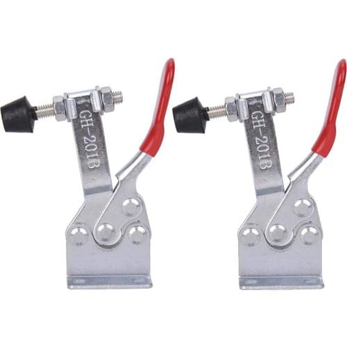 2pcs Metal Toggle Clamp Quick Toggle Release Horizontal Clamps Tool GH-201B