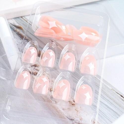 Fake Nail Sticker Fairy Strawberry Wear Nail Art Sticker Finished Nail Art Sticker 24 Pcs Birthday Gift DL