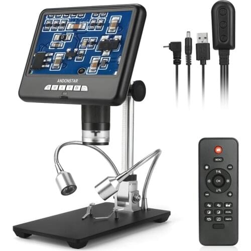 7" Digital Microscope 2MP 100X USB 3D Video Microscopes for phone Repair Soldering Tool Bga SMT Jewelry Magnifier Image Rotate