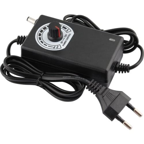 AC/DC AC 100-220V to DC 1-24V 3-12V 2A Adjustable Power Adapter with Switching Voltage Regulated Universal Power Supply