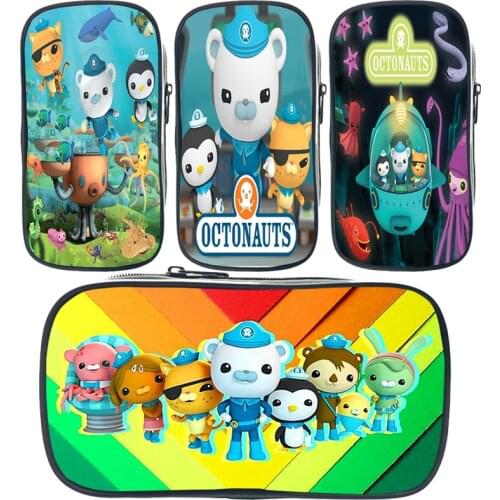Large Capacity The Octonauts Pencil Case Kids Pencil Bag Girls Cosmetic Case Cartoon Pen Bag Kawaii School Box Boys Pencilcase