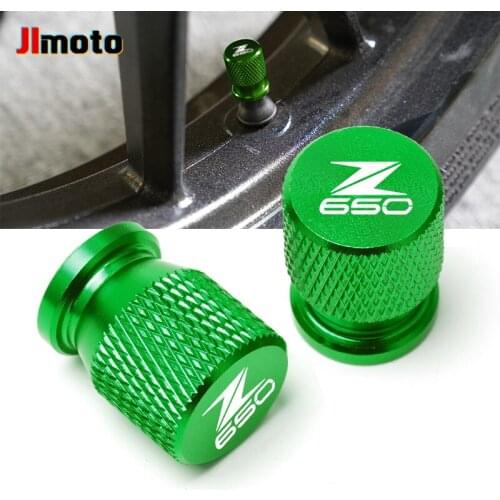 For Kawasaki Z650 2007-2018 NEW With Logo Z650 Motorcycle Tire Valve Air Port Stem Cover Cap Plug CNC Aluminum Accessories