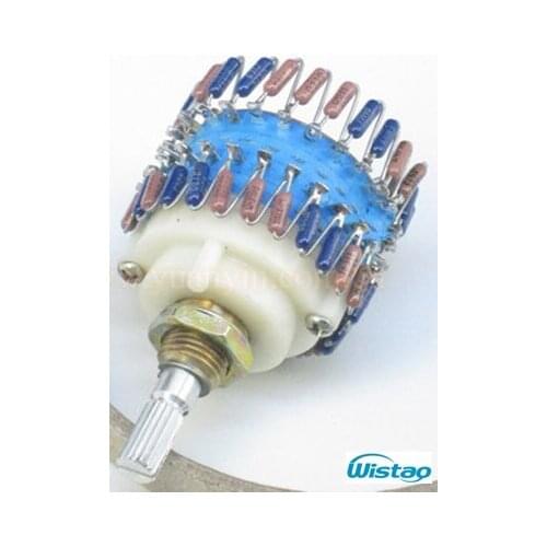 Double 100K 23-Gear stepping Stereo Volume Potentiometer Rachis Dale Resistor for Amplifier HIFI DIY Free Shipping