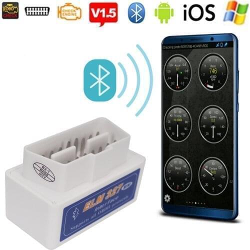 Elm327 V1.5 Bluetooth OBDII 2 Code Scanner For Chrysler Renault Seat Ford Mondeo Kuga Ranger Mustang Galaxy Car Diagnostic Tools