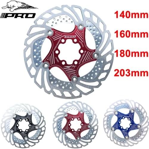 IIIPRO MTB cooling brake Disc rotor 140/160/180/203mm six nail disc 7075 AL stainless steel road bike floating brake disc