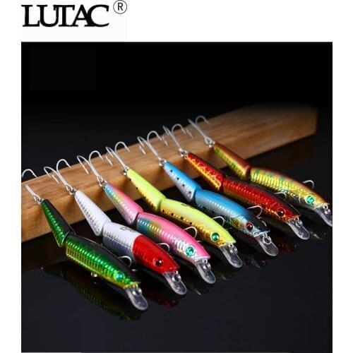 7pcs mix color 120mm 23g LUTAC minnow fishing lures floating 1.5m hard baits artificial carp fishing bass batis fishing tackle