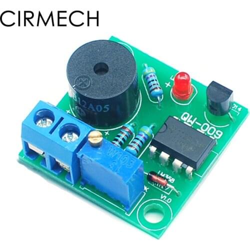CIRMECH Low battery alarm module battery protection module sound and light alarm low voltage protection sensor DIY Kit