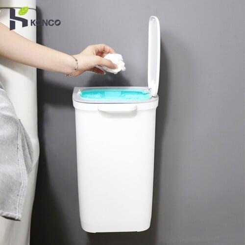 Trash Can,Kitchen Cabinet Wall-Mounted Trash Can Garbage Bin Hanging Waste Container Garbage Can Waste Can for Home Kitchen