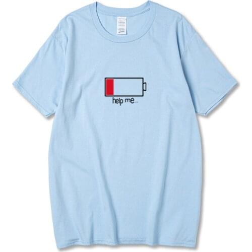 Low Energy Help Me T-Shirts Men Creative Fashion Streetwear Hip Hop tshirt Male Plus Size clothes short sleeve cotton tees top