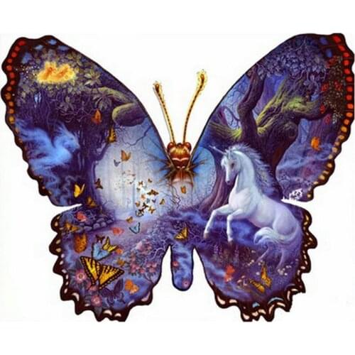 SHANSHIYOUPIN Full Round drill Diamond embroidery Coloured Butterfly 5D DIY diamond Painting Cross Stitch Rhinestone Mosaic