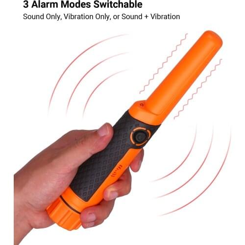 Handheld Pinpointer Metal Detector Fully Waterproof Underwater Metal Detector Bar with Holster Sound&Light&Vibration Indicator