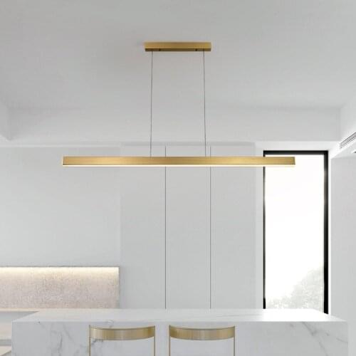 Simple LED Pendant light for Living room Dining room Bedroom restaurant Modern Hanging lamp Copper Body Chandelier Pendant lamp