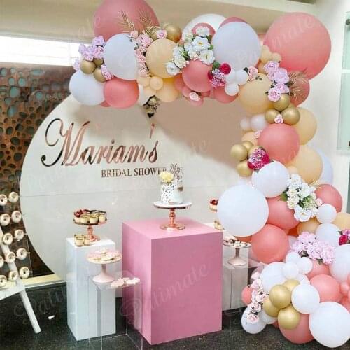 Rose Gold Pink Balloon Garland Arch Kit Wedding Birthday Balloon Birthday Party Decor Kids Baby Shower Latex Balloon Decoration