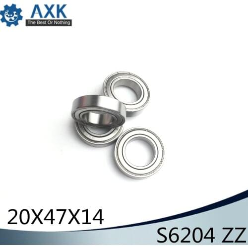 S6204ZZ Bearing 20*47*14 mm ( 2PCS ) ABEC-1 S6204 Z ZZ S 6204 440C Stainless Steel S6204Z Ball Bearings
