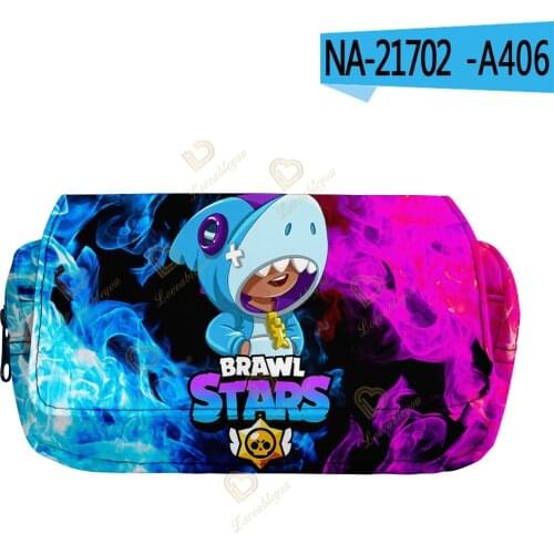Buzz Shark Leon Student Pencil Bags Children Square Small Bag Kid Polyester Cartoon Printed Pencil Case School Supplies for Gift