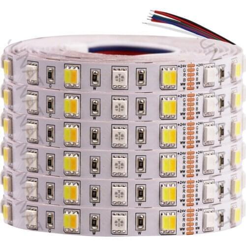 5M RGB LED Strip Waterproof SMD 5050 RGBCCT RGBW RGBWW Flexible Led Tape 60Leds/m IP65 IP67 Waterproof Fita LED Light Stripe