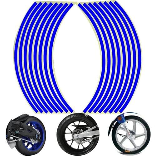 18 Inch Wheel Sticker Reflective Rim Stripe Tape Bike Motorcycle Stickers For Honda For Kawasaki Z750 Z800 For YAMAHA