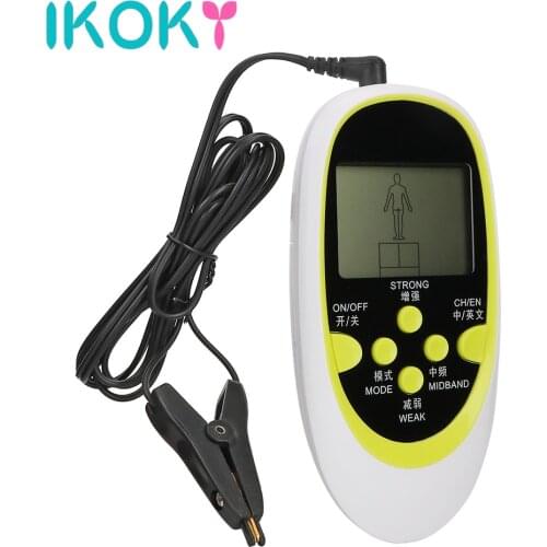 IKOKY Electric Shock Nipple Clamp with Dual Output Host Electro Stimulation Sex Toys For Couples Medical Themed Toys Adult Games