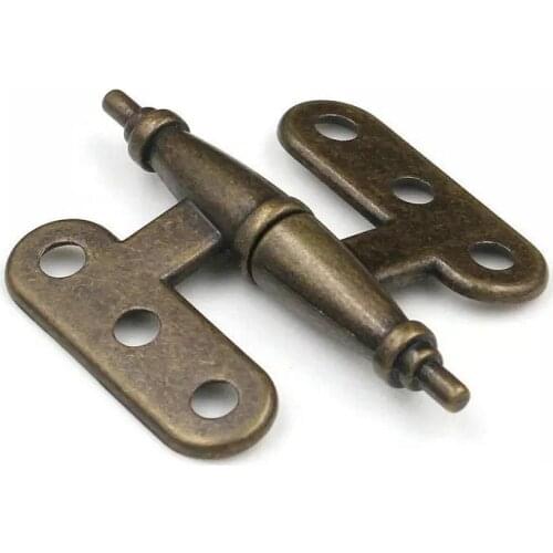 Green Bronze Detachable Folding Butt Fittings Wardrobe Cabinet Screen Furniture Vintage Retro Hardware Antique Cabinet Hinge