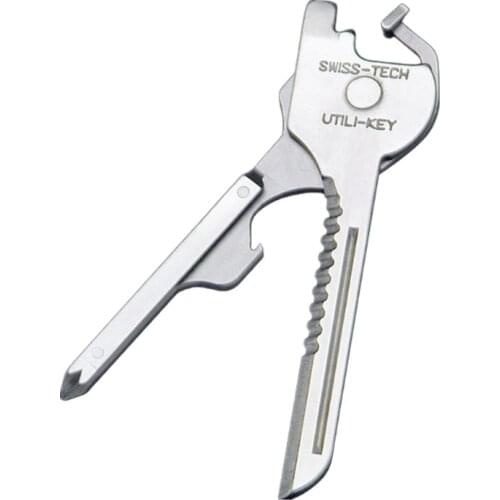 1PC 6 in 1 Stainless Steel Utili-Key Key Keychain Pocket Cutter Mini Knife unboxing Screwdriver Outdoor EDC Tool Multitool