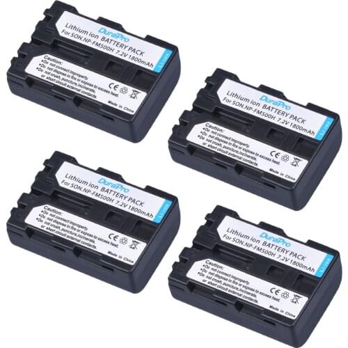 4 Pack - DuraPro NP-FM500H NP FM500H Rechargeable Camera Battery For Sony A57 A65 A77 A99 A350 A550 A580 A900