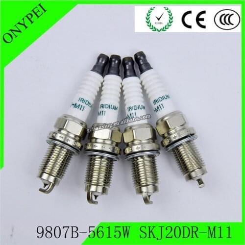 4 X 9807B-5615W SKJ20DR-M11 Iridium Spark Plug For Honda Accord CR-V Acura RL TSX 9807B5615W SKJ20DRM11 9807B 5615W SKJ20DR M11