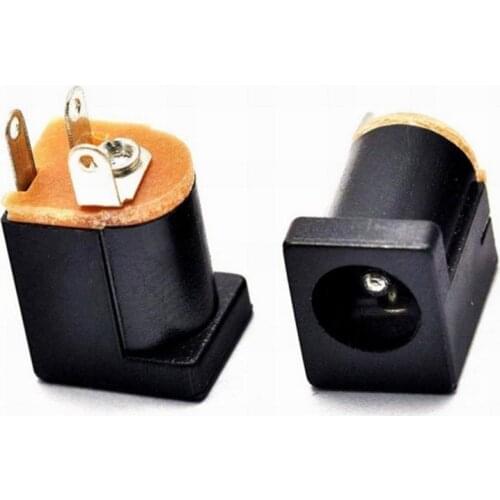50PCS DC-012 5.5*2.1 mm / 5.5x2.1mm DC Power Socket Connector DC012 Panel Mounting Jack Adaptor 180 Degrees Pin