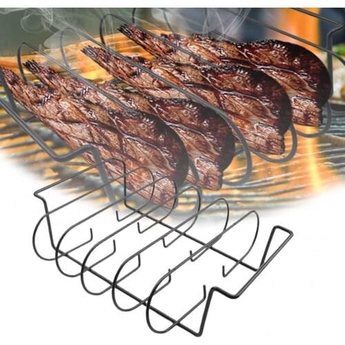 60% Hot Sale Non-stick Square Steak Rack Meat Grill Stand Roasting Rib Holder Barbecue Tool Kitchen Tools