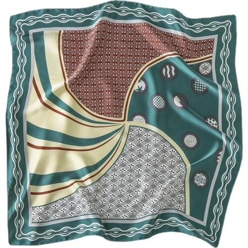 70 Small Square Scarf Silk Scarf Women 2021 New Color Matching Printed Professional Bib Fashion Scarf