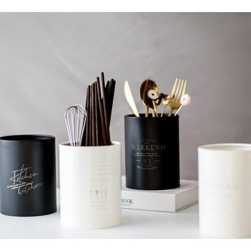 Nordic Stainless Steel Chopsticks Storage Jars Multi-function Tableware Spoon Drain Bottles Kitchen Storage Organization Bottles