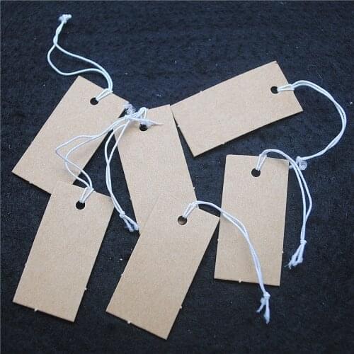 Paper tag1000PCS Brown Paper Tags 20x40MM Price Labels Good Quality For Merchandise Selling Marks Hanging For YOUR STORE