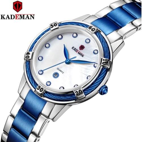 KADEMAN Top Brand Luxury Women Watches Fashion Female Quartz Wrist Watch Ladies Leather Waterproof Clock Girl Relogio Feminino